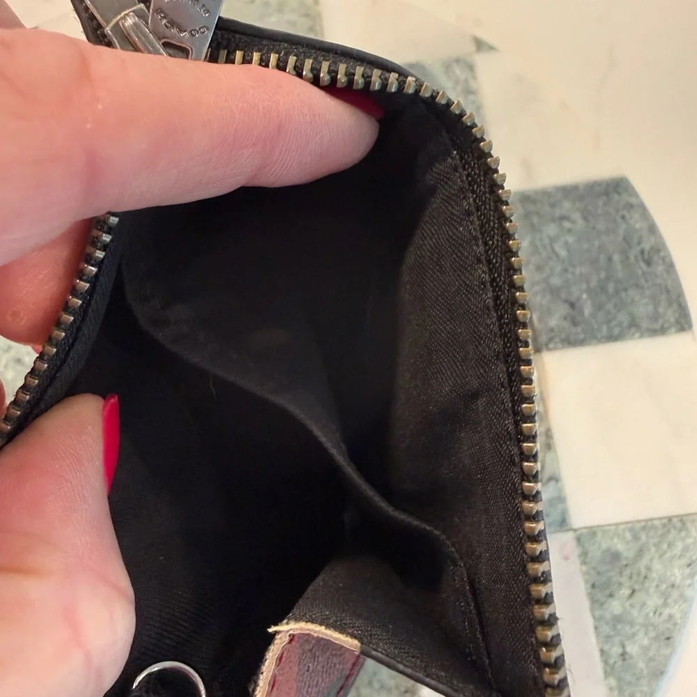 Coach Mini Skinny Id Case With Tartan Plaid Print.NWOT